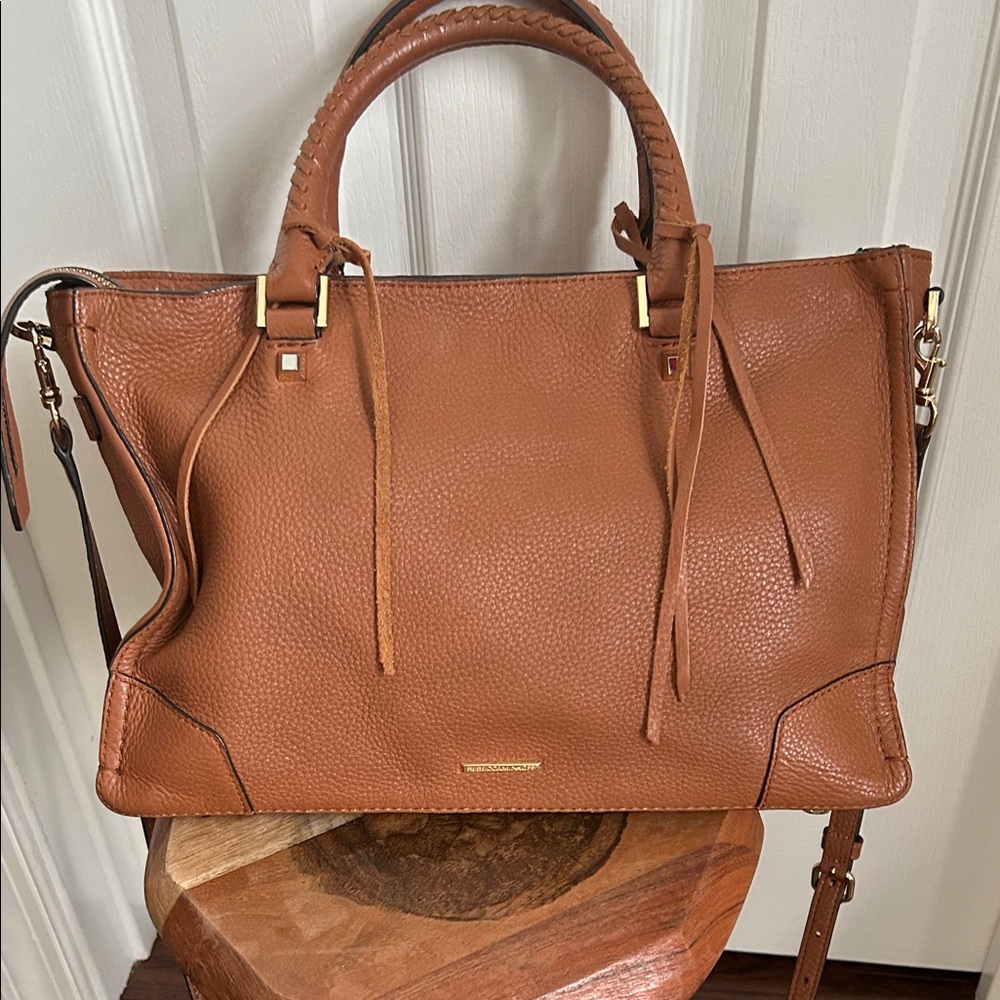 Rebecca Minkoff Regan almond Nubuck Satchel Sophisticated Brown Leather Medium